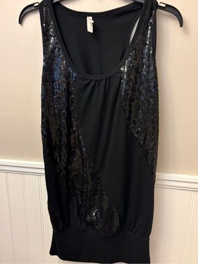 Black Sequin Tank